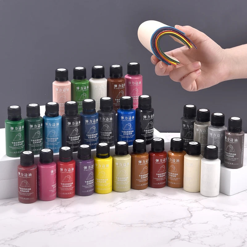 Leather Edge Paint Oil Dye Kit 30ml for Leather Repair & Finishing