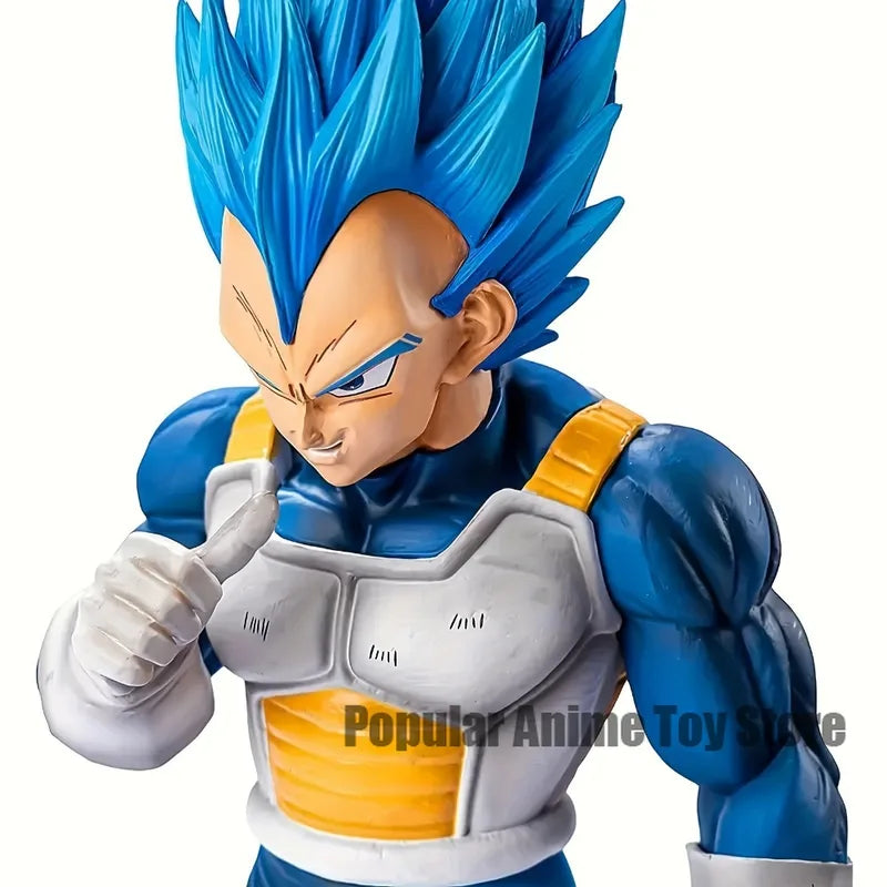 Anime Vegeta Action Figure - Super Saiyan Blue PVC Collectible Toy - 11in/28cm