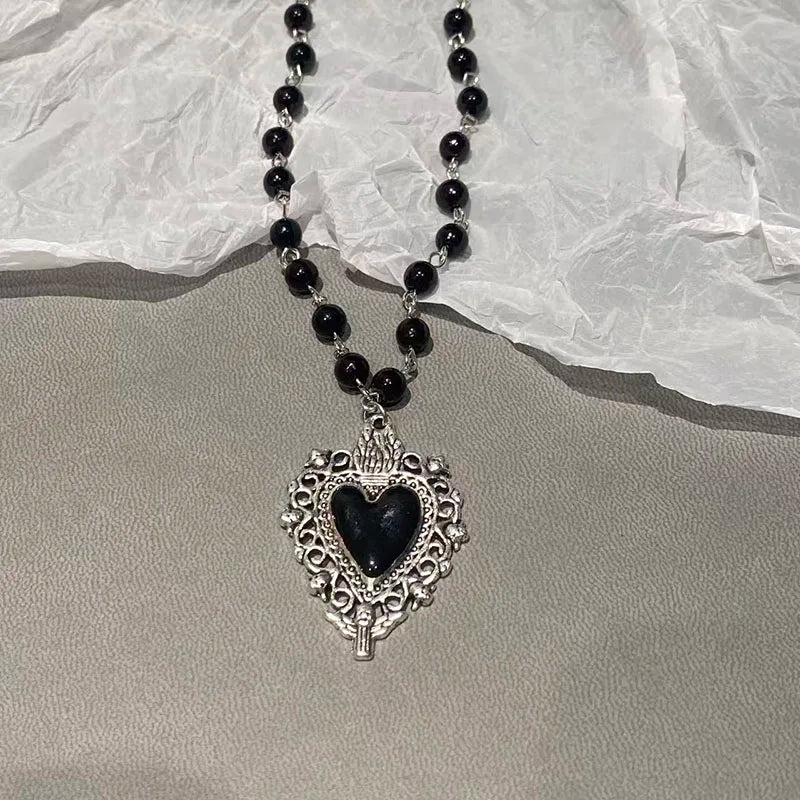 Halloween Gothic Bat Cross Pendant Necklace Y2K Punk Dark Jewelry Gift