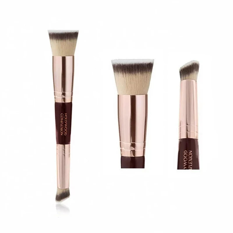 Dual-Ended Foundation Brush for Liquid and Powder Makeup - Flawless Application
