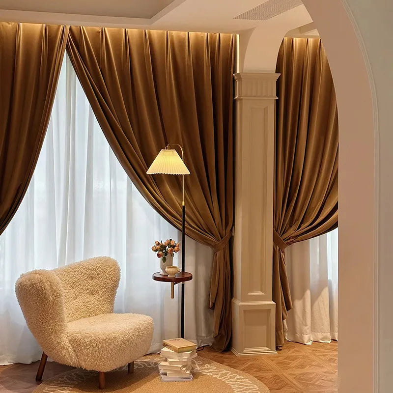 Australian Cashmere Velvet Curtains - Custom High-End Textured Drapes