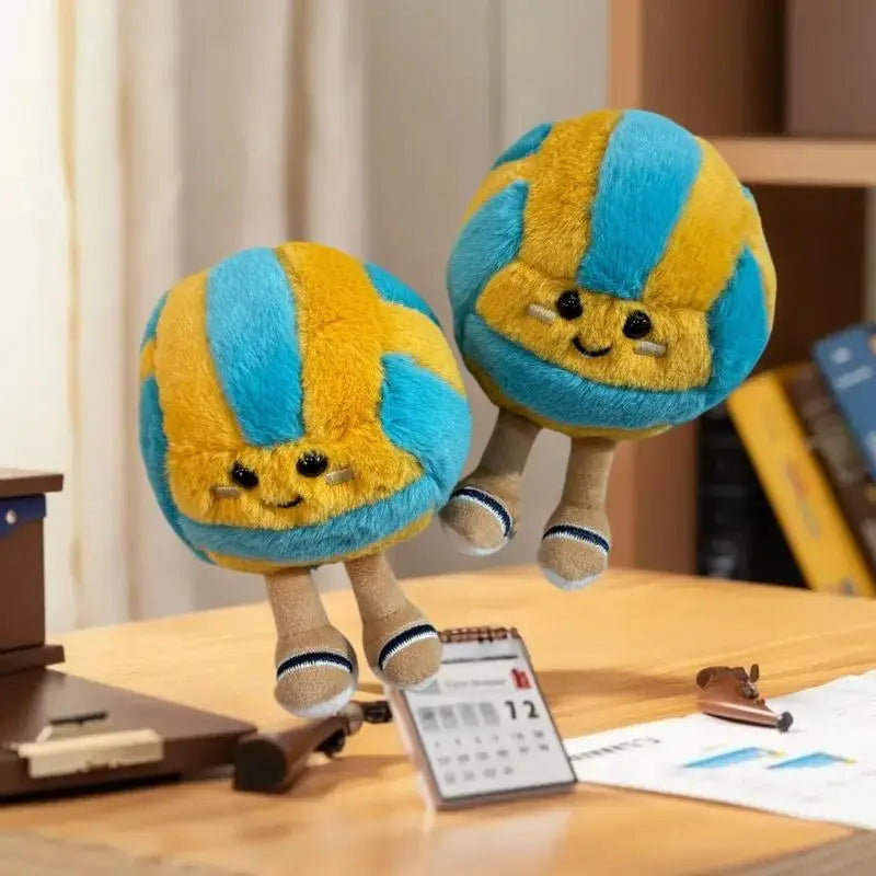 Soft Plush Volleyball Toy Keychain & Bag Decor - Sports-Themed Gift