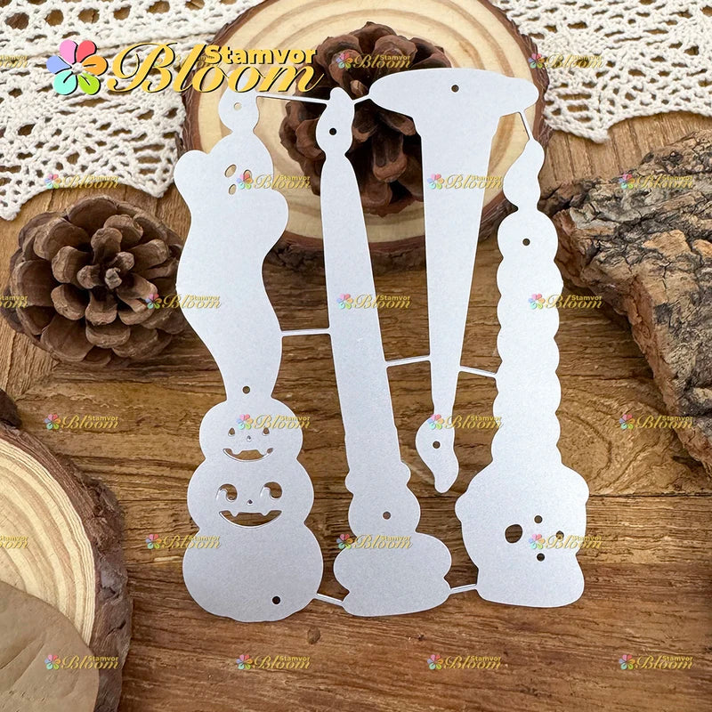 Halloween Skull and Pumpkins Metal Cutting Dies for Scrapbooking and Embossing