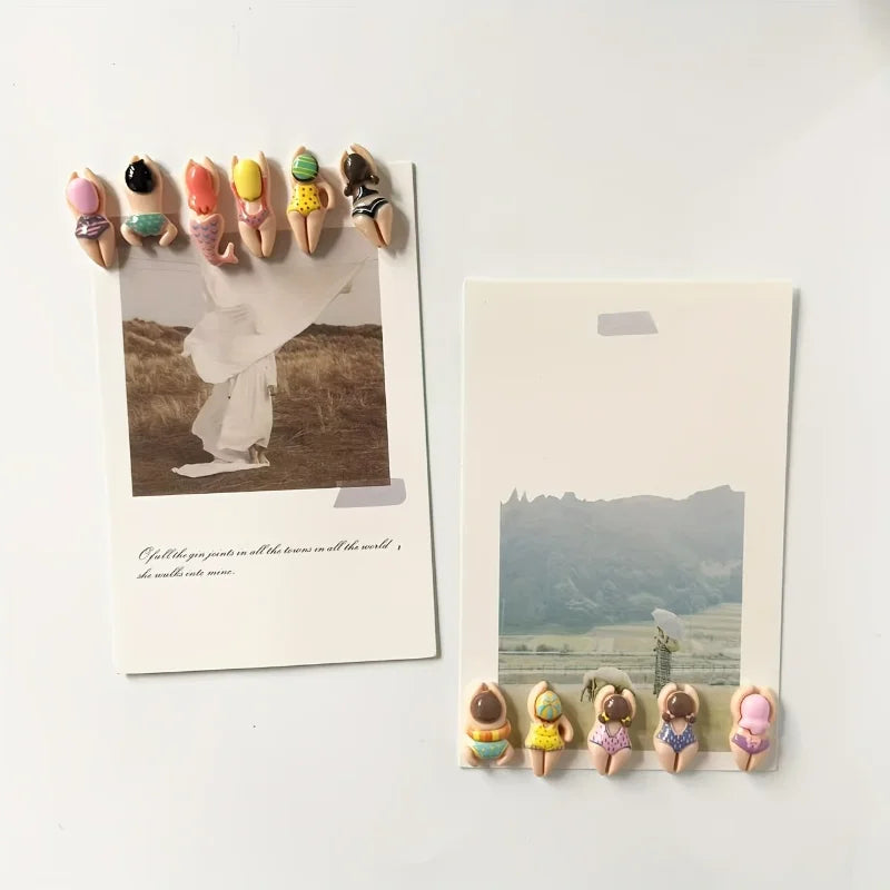Magnetic Refrigerator Magnets 6-11pcs Little People Resin Home Decor & Gift Set