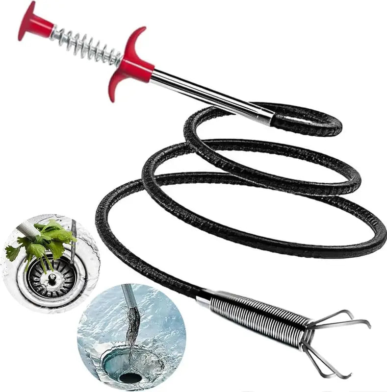Flexible Claw Reacher Tool for Drain Clog Removal and Litter Pickup