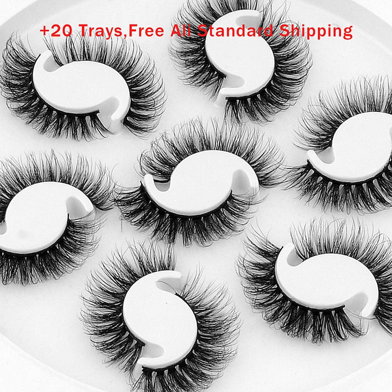 False Eyelash Strips 7/10 Pairs Reusable 3D Mink Fluffy Makeup Lashes