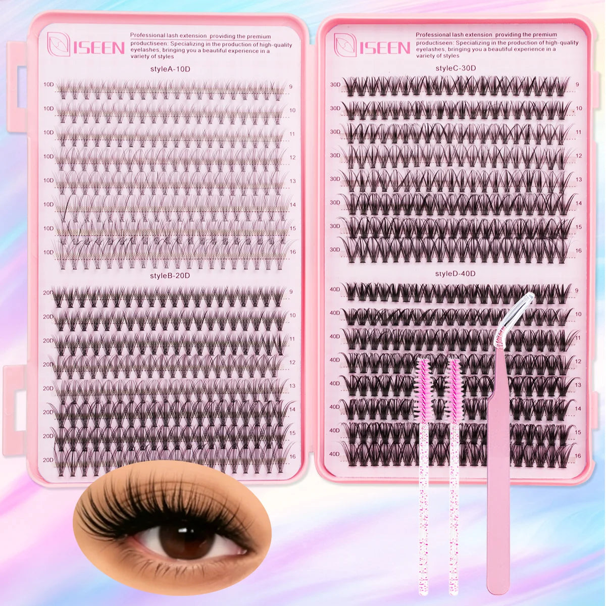 DIY Lash Extension Clusters - Reusable Natural Eyelashes with Tweezers