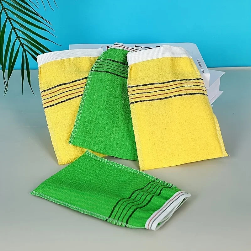 5pcs Exfoliating Shower Gloves & Towel Set for Body Scrubs & Massage