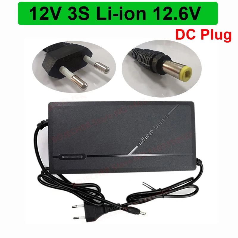 Universal 12V-72V Lithium Battery Charger 2A/3A/5A Fast Power Adapter EU/US
