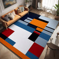 Geometric Area Rug Modern Abstract Art Non-Slip Washable Carpet for Living Room & Bedroom