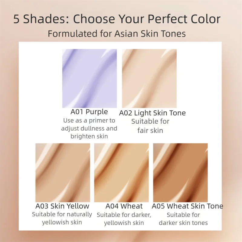 Liquid Foundation 40g - Buildable, Lightweight Makeup in Multiple Colors