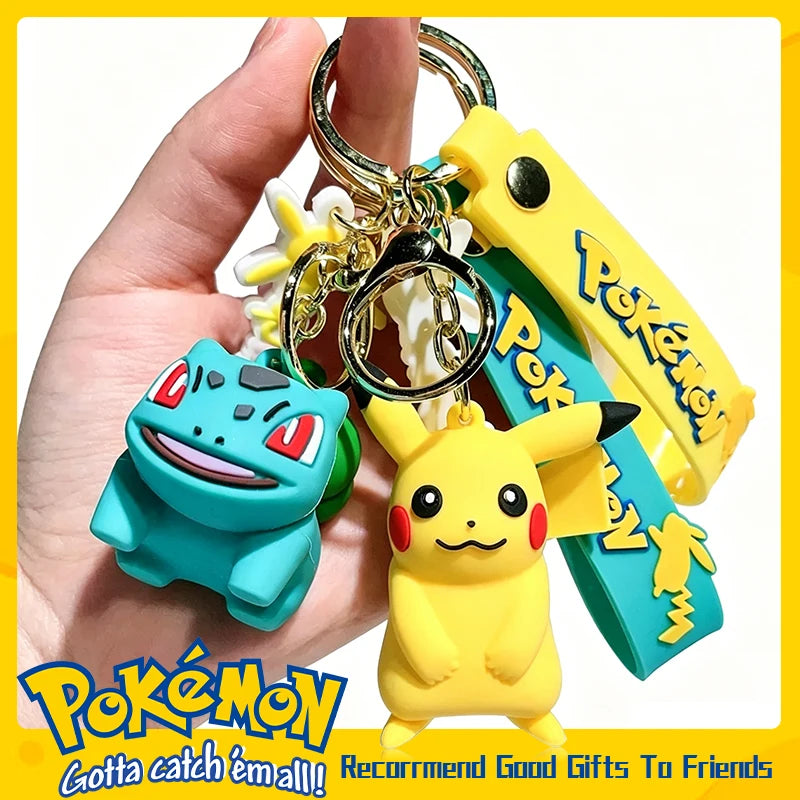 Pokemon Pikachu Keychain Action Figure Toy Car Bag Charm Gift Collection
