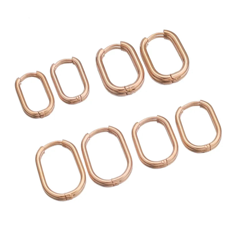 6PCS Stainless Steel Rectangle Earrings Ear Hooks Jewelry Findings for DIY Components