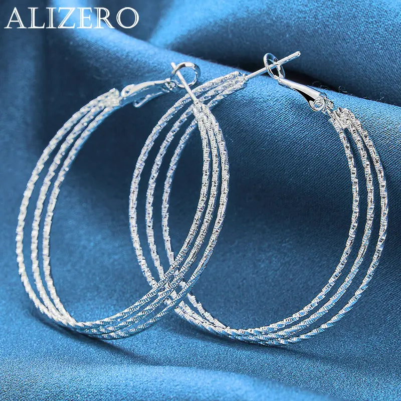 Sterling Silver Hoop Earrings for Women - Elegant Round Circle Jewelry