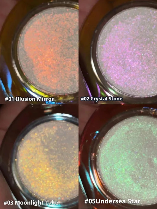 Chameleon Glitter Highlighter Powder - Multicolor Face & Body Makeup
