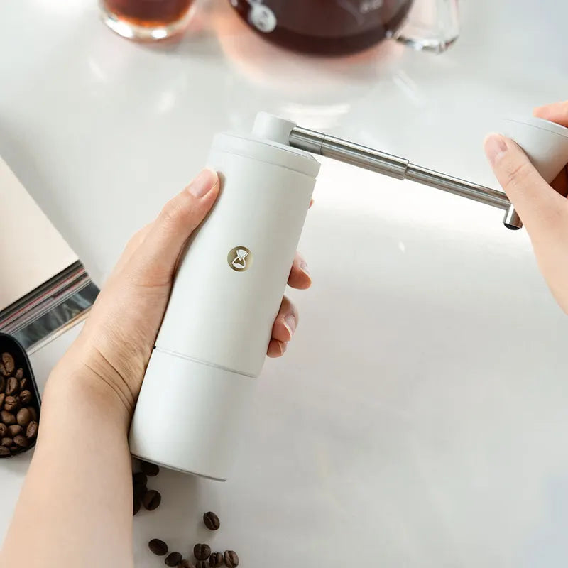 Manual Coffee Grinder for Espresso and Pour-Over, Adjustable Steel Burr, Portable