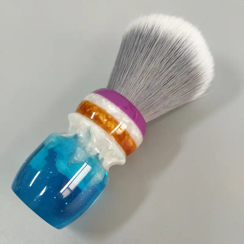 Coral Grey Synthetic Hair Shaving Brush with Resin Handle for Men