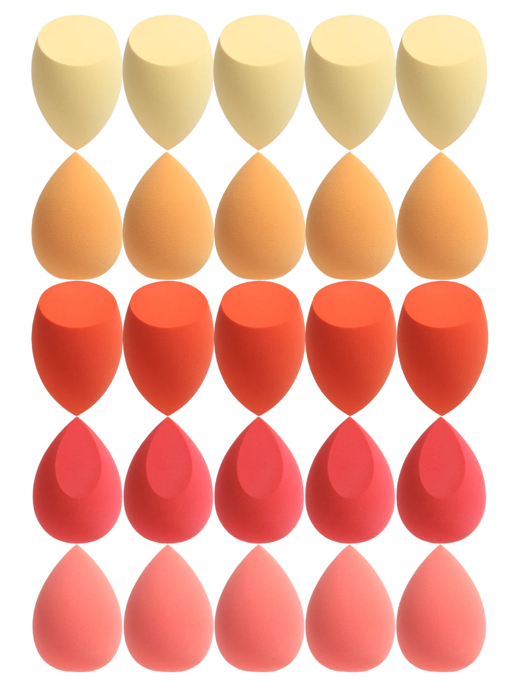 25 Makeup Sponges Set - Multi-Color Foundation & Blush Blenders for Liquid, Cream & Powder