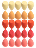 25 Makeup Sponges Set - Multi-Color Foundation & Blush Blenders for Liquid, Cream & Powder