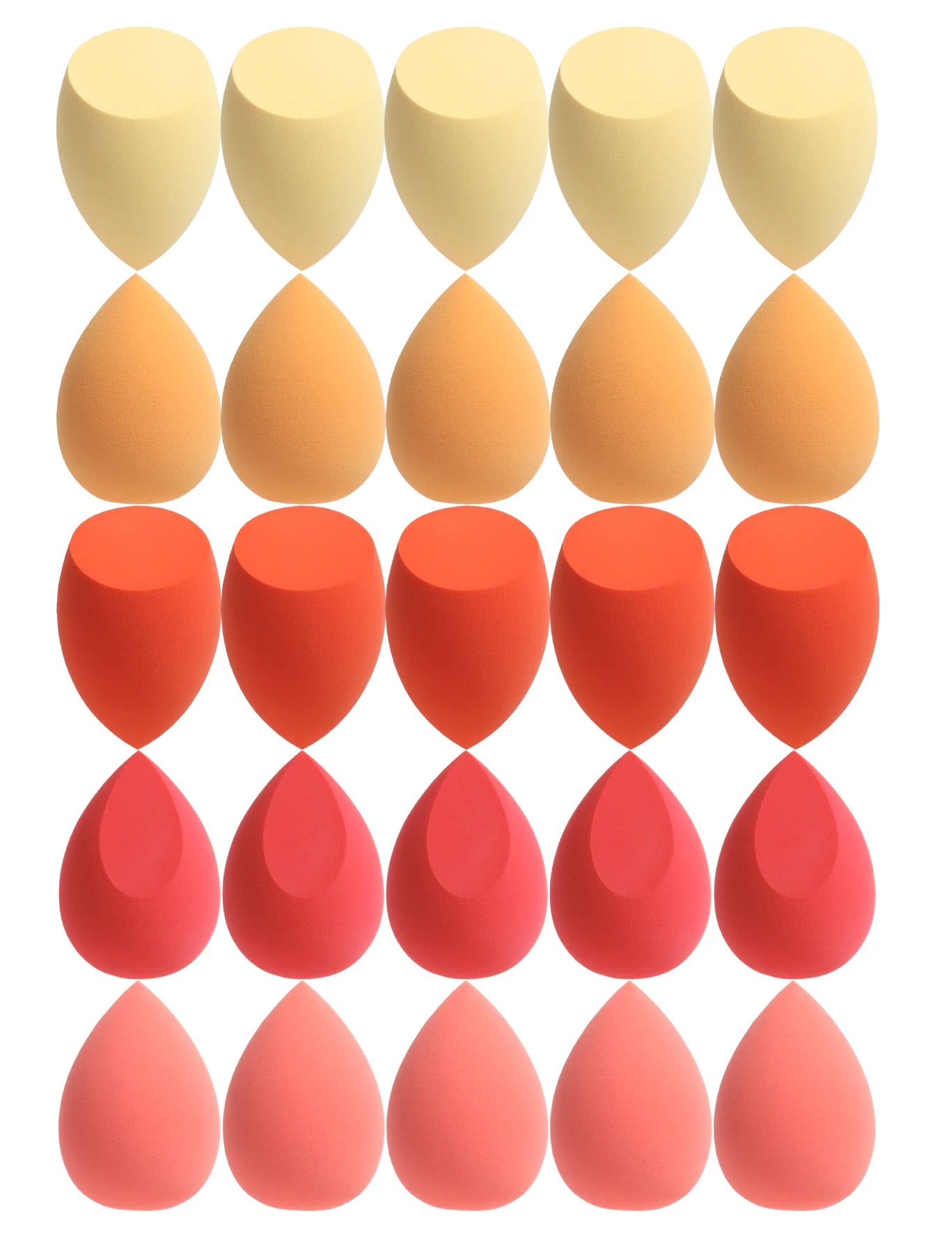25 Makeup Sponges Set - Multi-Color Foundation & Blush Blenders for Liquid, Cream & Powder