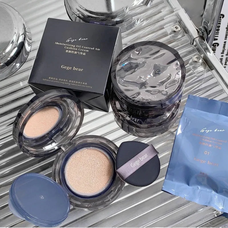 Moisturizing & Oil-Control Air Cushion Foundation with Mirror - Summer Korean Makeup