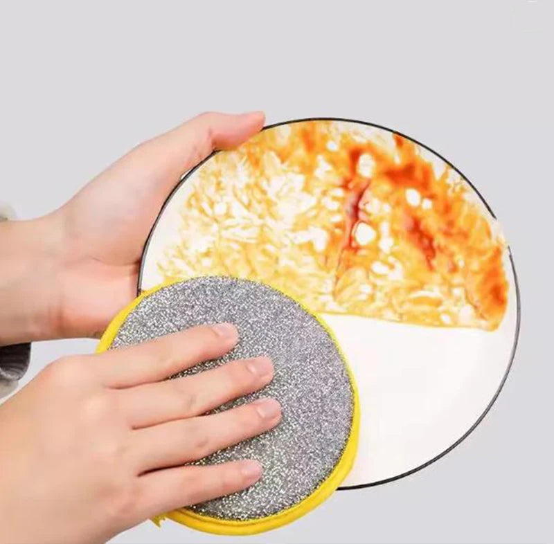 Double-Side Dishwashing Sponge Set Reusable Kitchen Cleaning Sponges