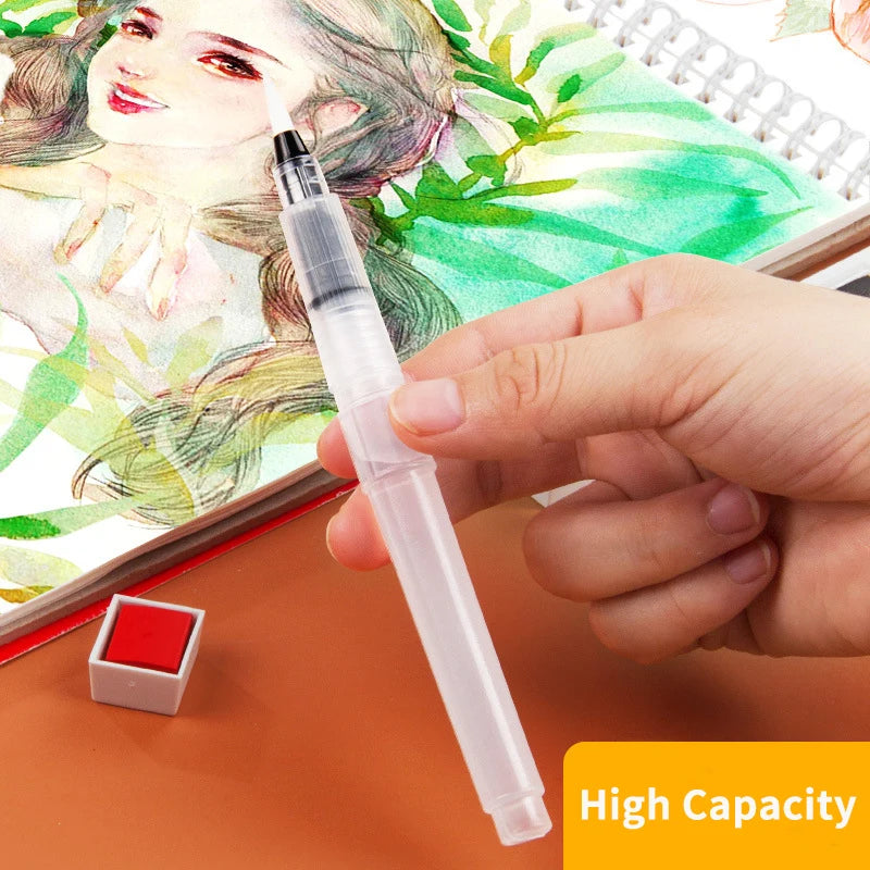 Watercolor Brush Set 3 or 6 Pcs Portable Painting Tools for Artists