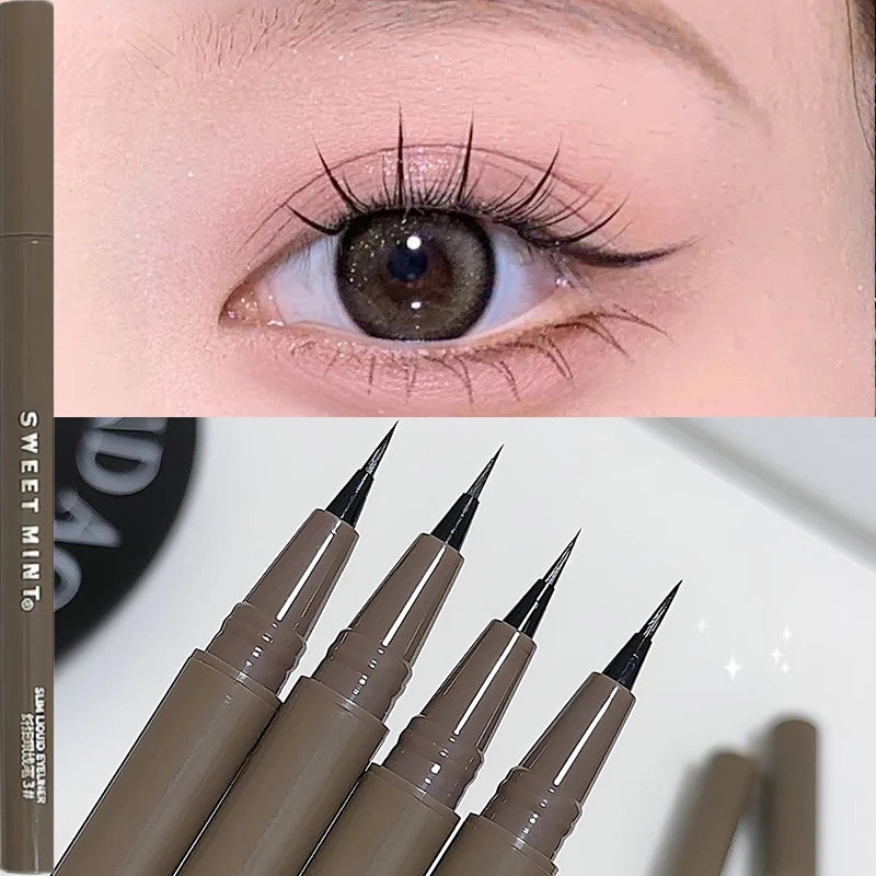 Waterproof Liquid Eyeliner & Eyebrow Pencil Set - Long-Lasting, Quick Dry, Smudge-Proof Cosmetics