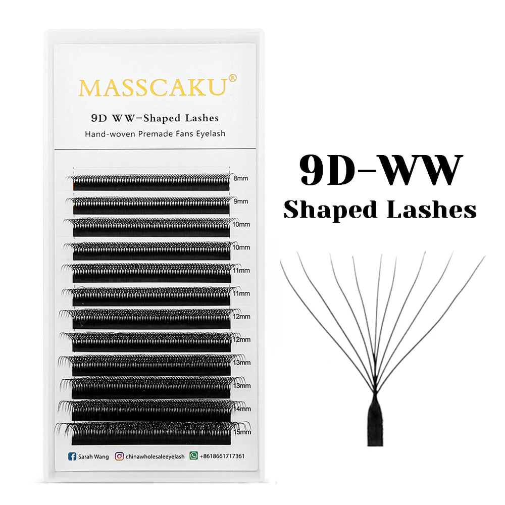 Premade Volume Eyelash Fans - Faux Mink 3D Bloom W Shape Lash Extensions