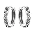 Sterling Silver Iris Flower Earrings for Women – Versatile Hoop Jewelry Gift