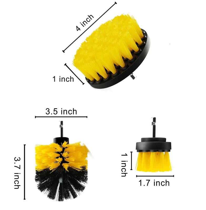 Electric Drill Brush Set for Cleaning Tub, Tile, Carpet & Household Surfaces