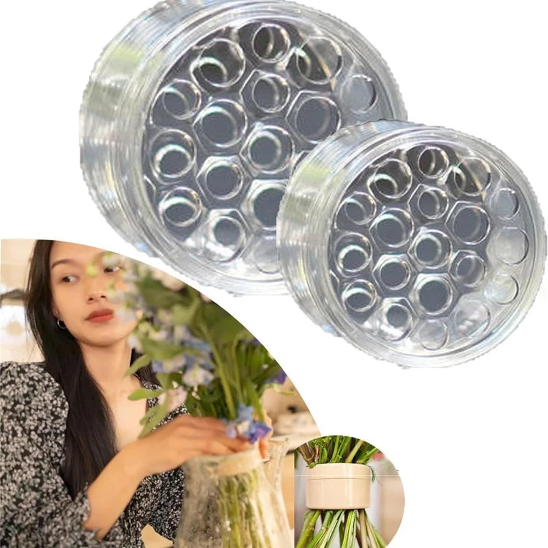 2pcs Spiral Flower Stand Ring Acrylic Floral Support DIY Bouquet Holder