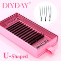 False Eyelashes U-Shaped 3D Voluminous Wispy Faux Mink Makeup Lashes