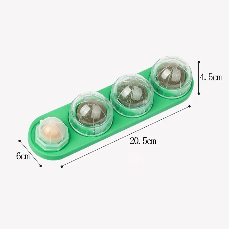 4-in-1 Rotating Catnip and Silver Vine Toy for Cats - Teeth Cleaning & Digestive Health