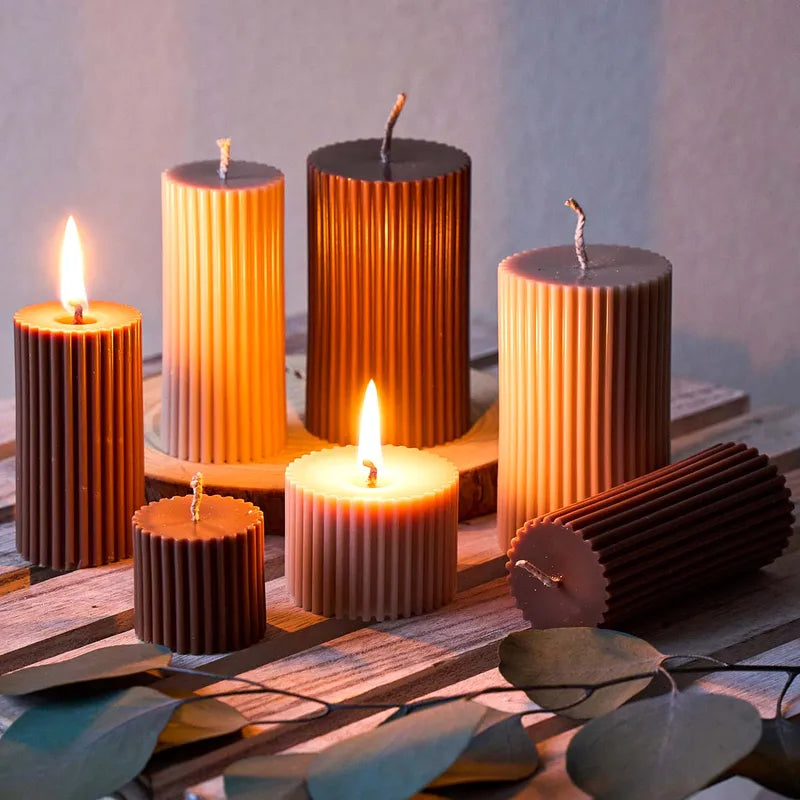 Candle Mold Cylindrical Silicone DIY Wax Resin Soap Craft Home Decor