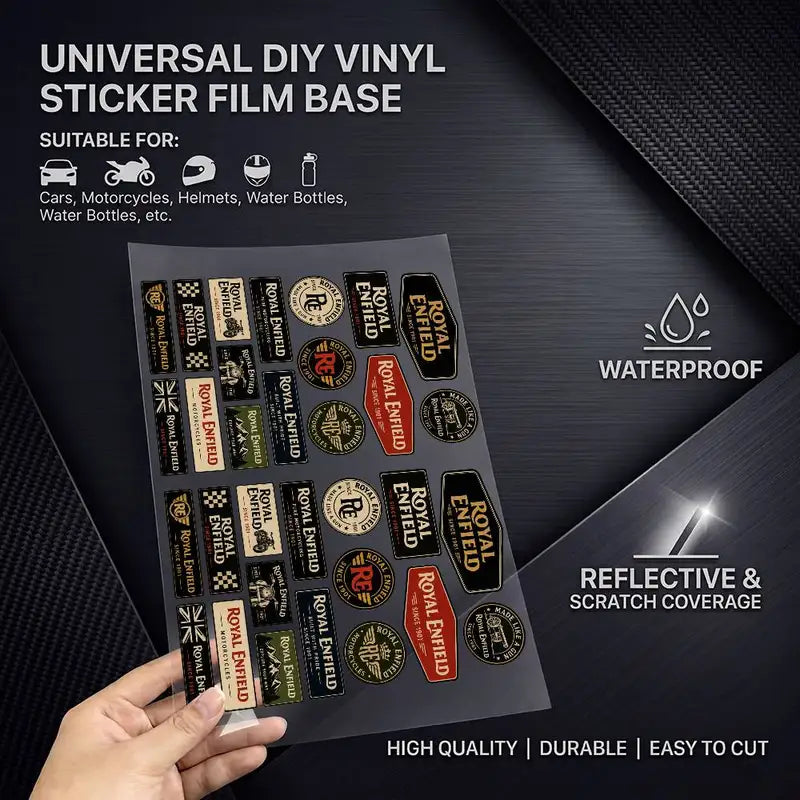 Waterproof Reflective Sticker Set for Vehicles & Helmets - Scratch Cover Decals