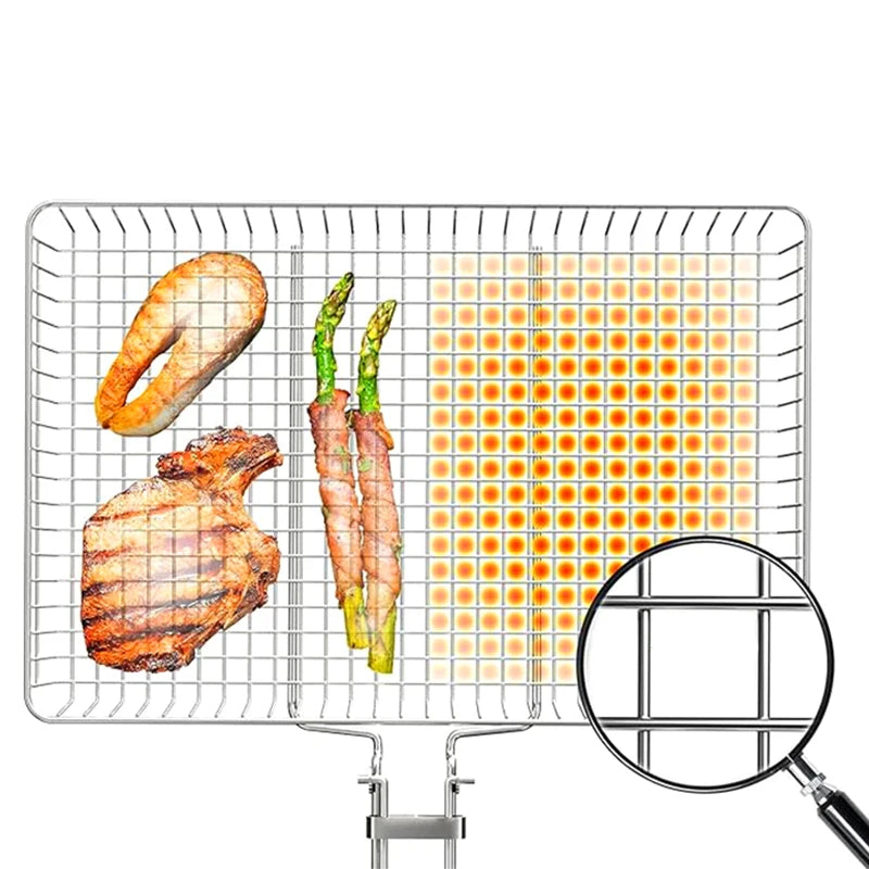 Stainless Steel Grill Basket for Outdoor Barbecue & Campfire Cooking