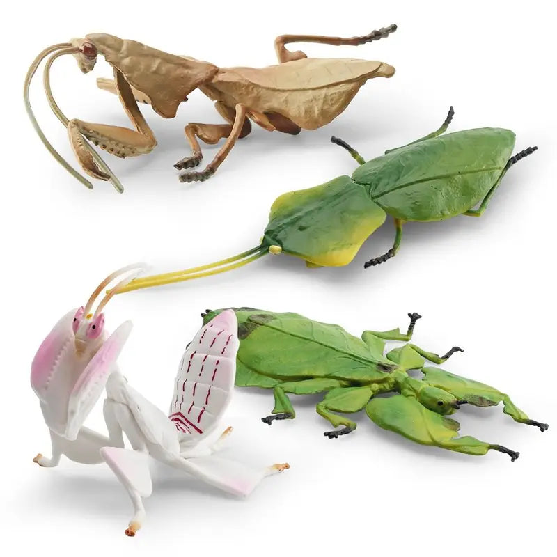Simulation Insect Animal Model Deroplatys Desiccata Orchid Flower Mantis Action Figure Educational Toy