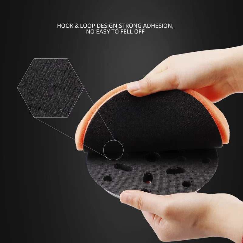 5-Piece Polishing Sponge Set for Car Buffing and Detailing - 80/125/150mm