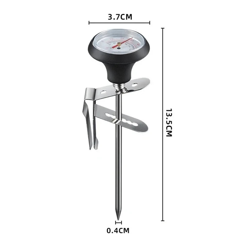 Stainless Steel Coffee Thermometer Probe 0-100°C for Brewing & Milk Frothing