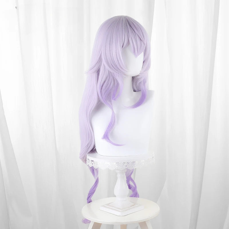 Anime Honkai Star Rail Cosplay Wig Long Curly Purple Gradient Hair for Halloween & Parties