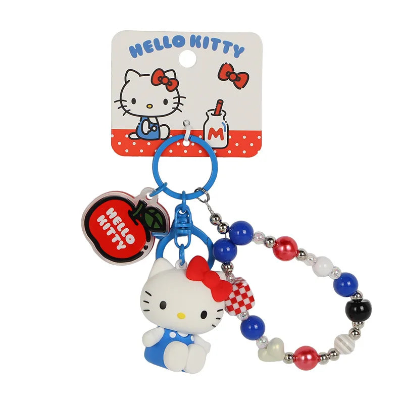Kawaii Hello Kitty Doll Keychain Cartoon PVC Car Pendant Backpack Accessory