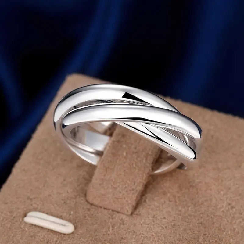 Sterling Silver Wedding Ring for Women - Fashion Jewelry with Charm, Gift-Ready