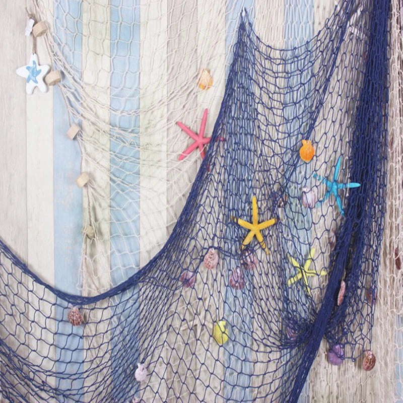 Nautical Fishing Net Wall Decor Marine Theme Wall Hanging Room Ornament