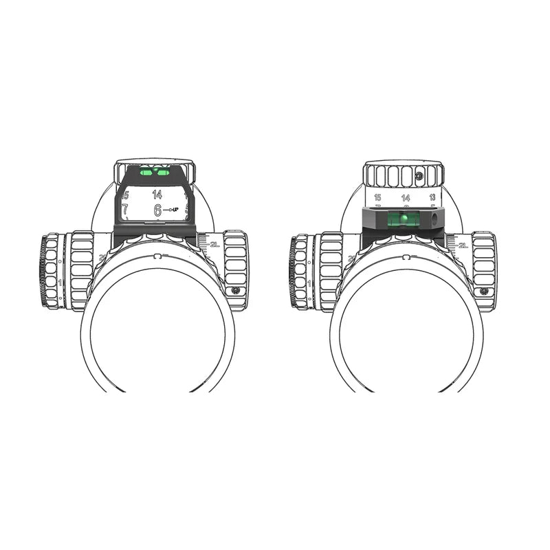 30mm/34mm Quick-Flip Scope Turret Mount Ring with Bubble Level for Riflescopes