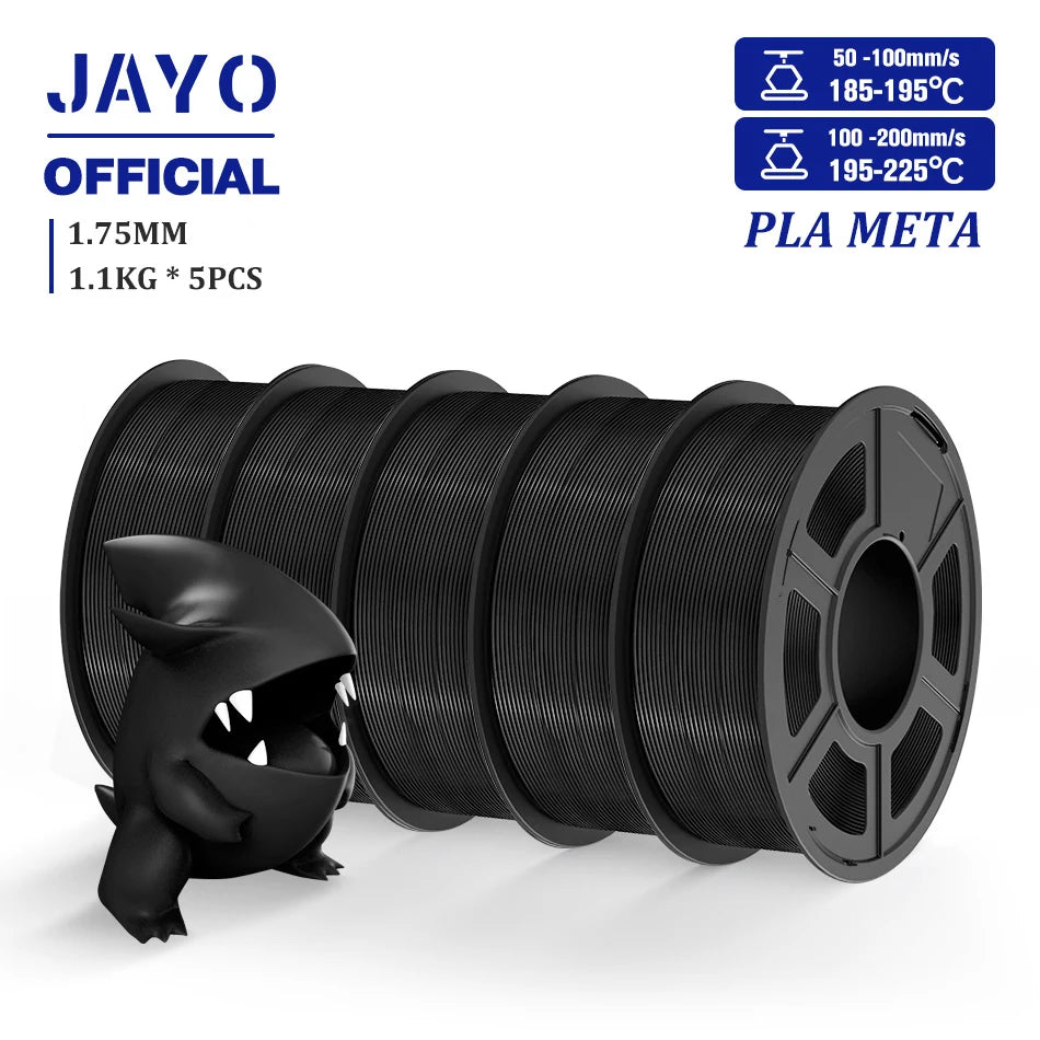 3D Printer Filament Set PLA PETG Silk Wood Marble 1.75mm 5 Rolls 1.1KG