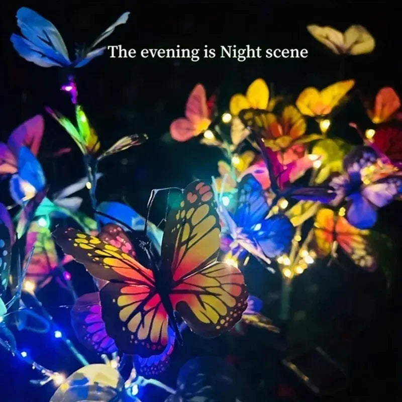 Solar LED Butterfly Garden Light Outdoor Landscape Decor Waterproof