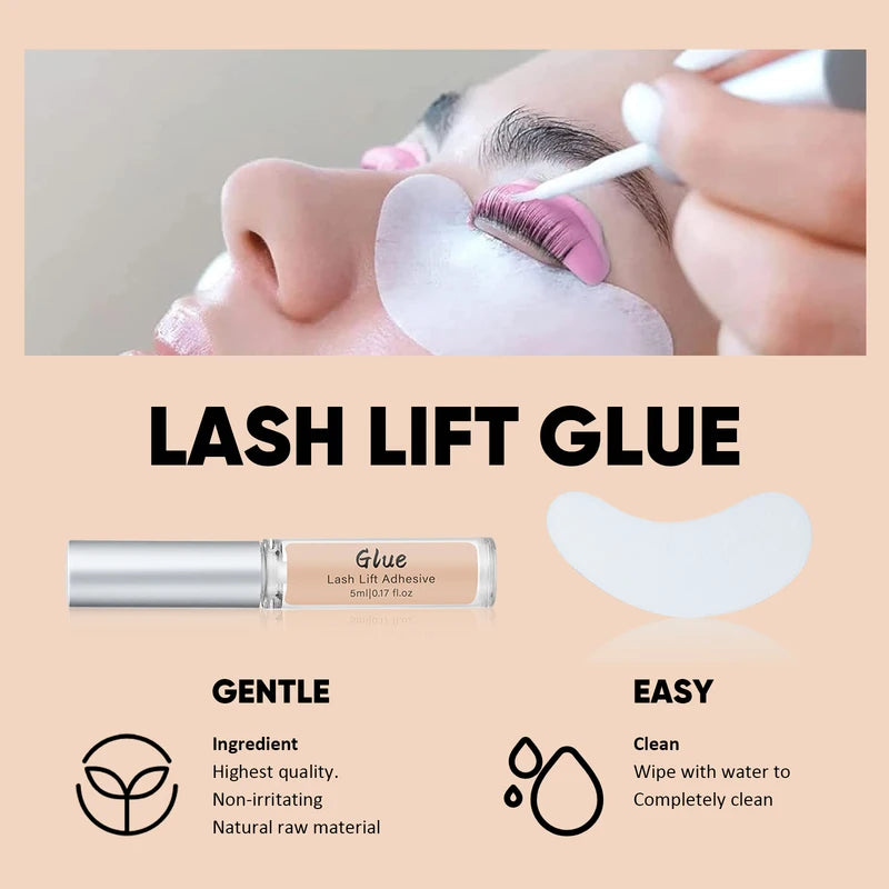 Lash Lift & Brow Tint Kit for Eyelash Perming and Eyebrow Dye - Long Lasting 5-8 Weeks