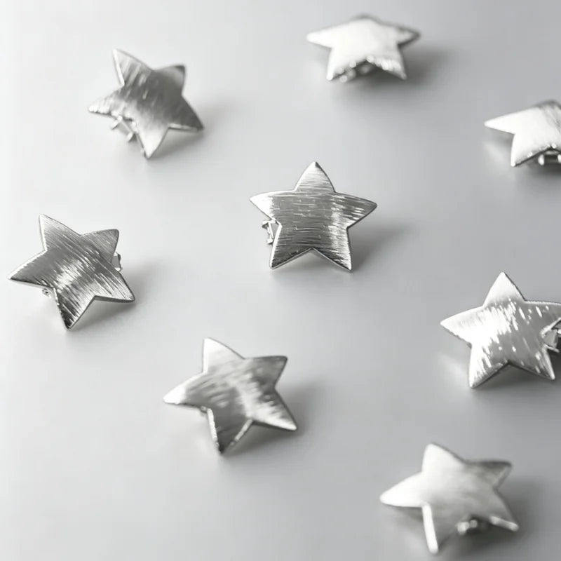 Bohemian Gold and Silver Star Hairpins 10-Piece Hair Accessories Set