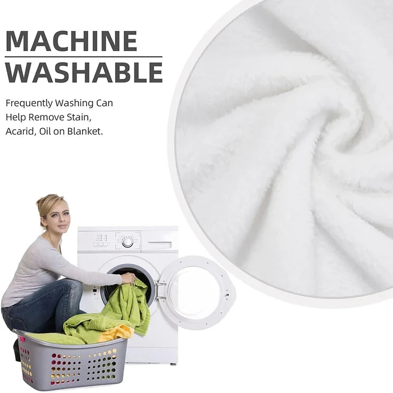 Warm Plush Camping Blanket 150x200cm for Sofa Bed Travel & Outdoor Use